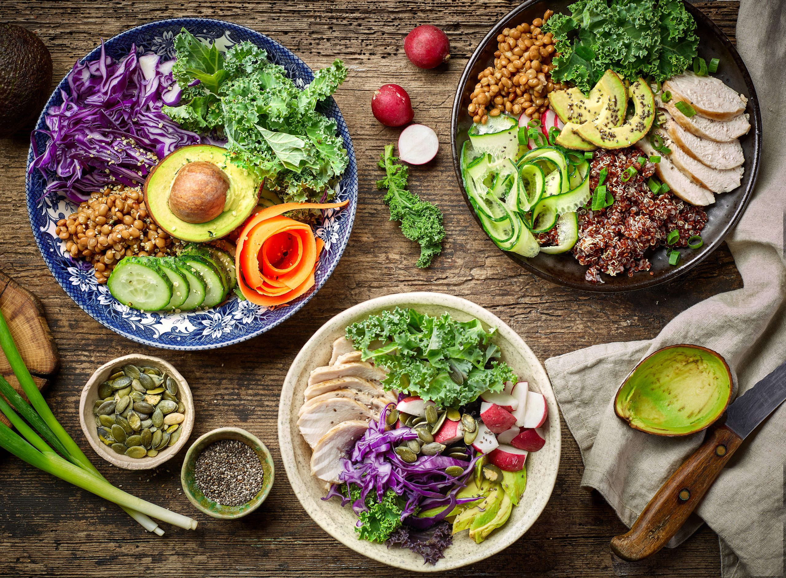 Breakfast bowl full of fruits and cereals