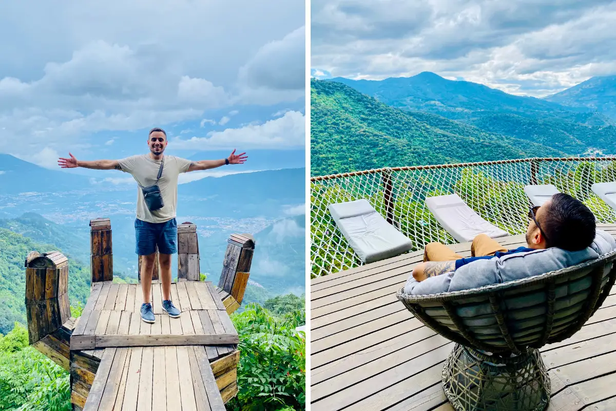 Andres Pivaral enjoying mountain views and outdoor experiences that support personal wellness