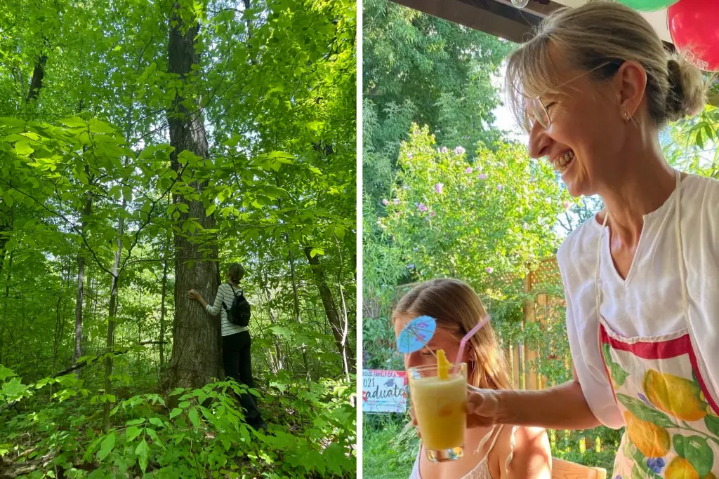 Bozena Mazur connecting with nature, family, and mindful living through everyday wellness practices