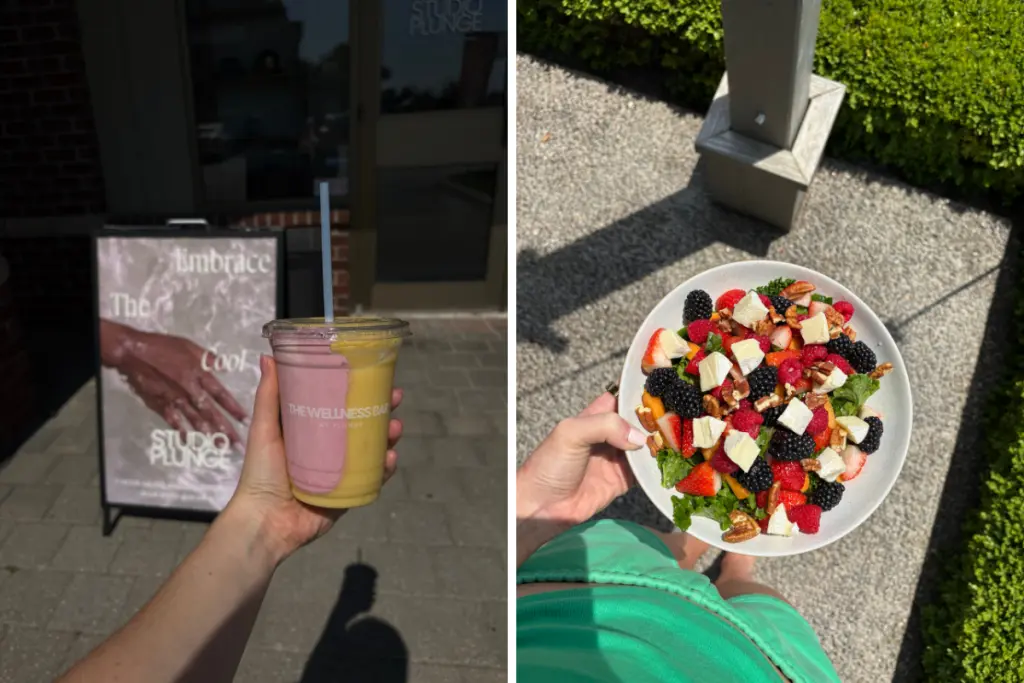 Emma Slater enjoying nutrient-dense meals and wellness practices that support a balanced holistic lifestyle