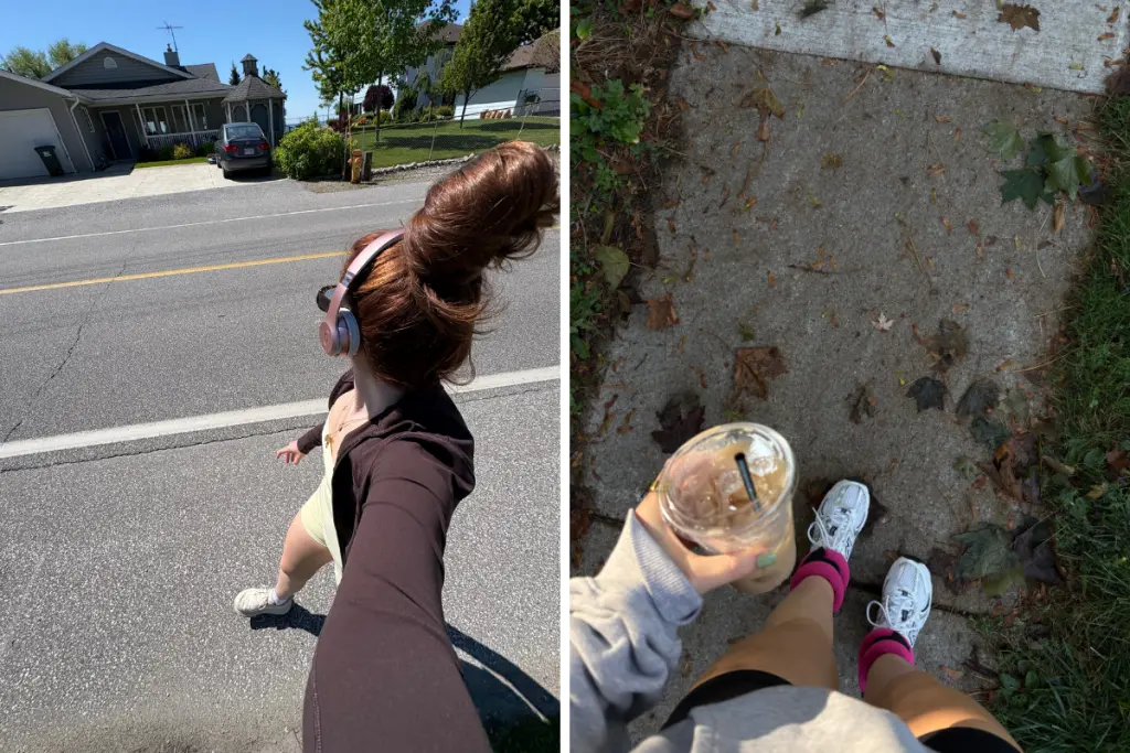 Emma Slater staying active through daily walks and mindful wellness habits during her holistic nutrition journey