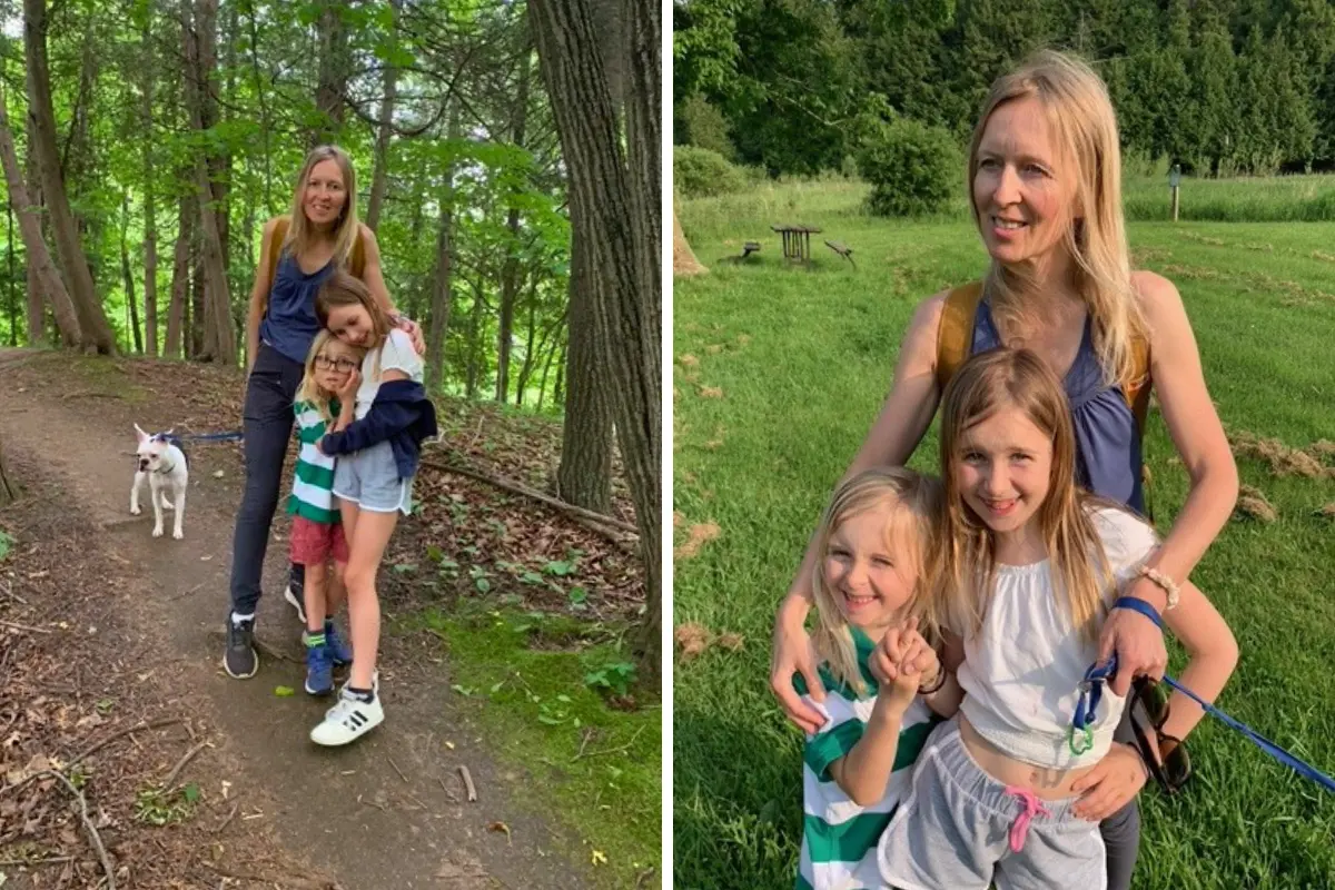 Agnieszka Rum enjoying outdoor activities with her family as part of a balanced holistic lifestyle