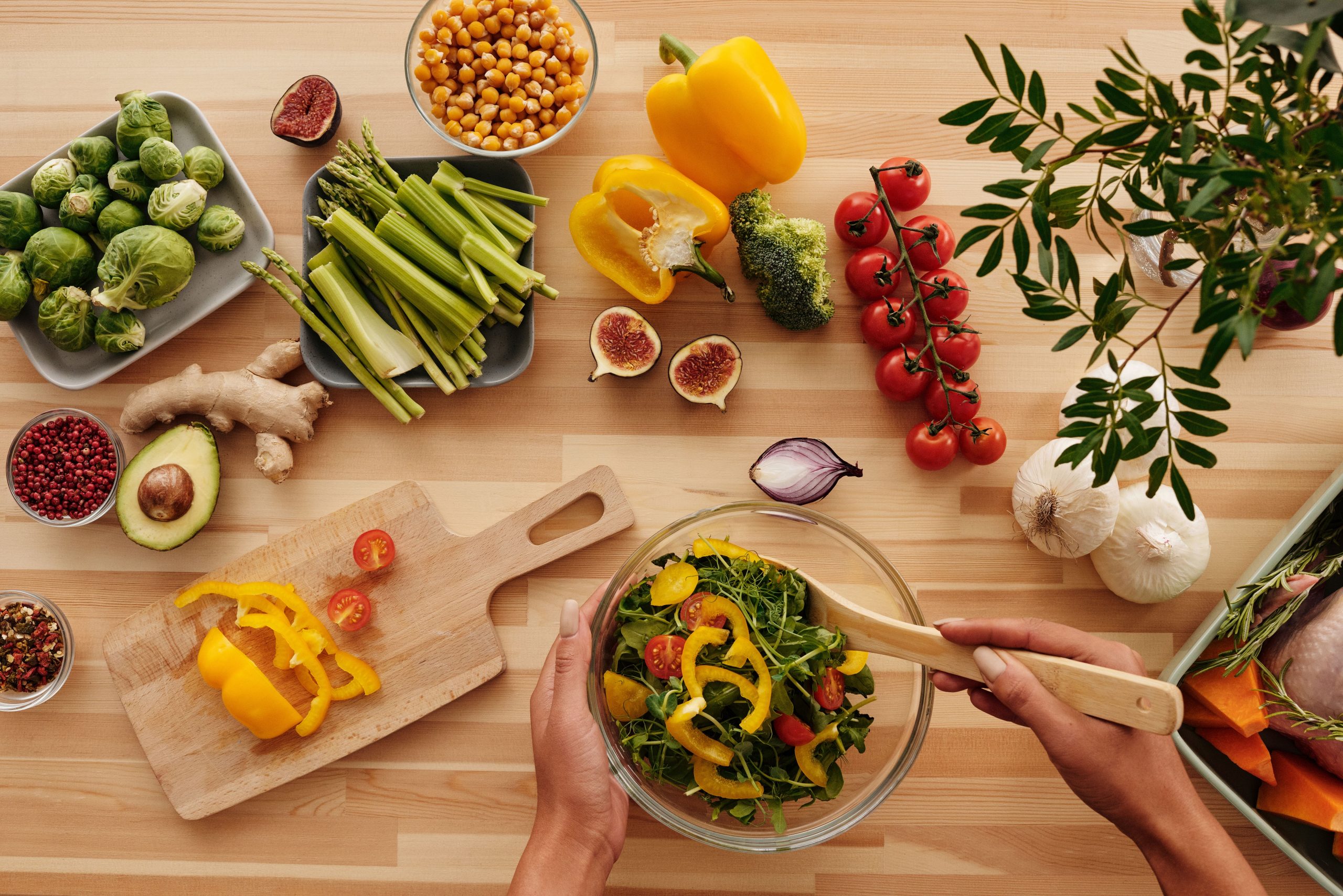 Variety of fruits, vegetables, and nuts rich in essential micronutrients